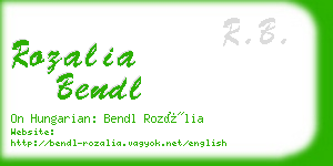 rozalia bendl business card